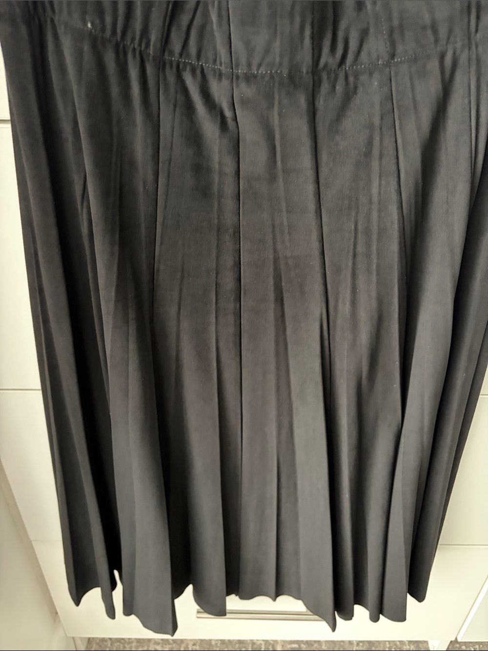 Women's Black Pleated Skater Skirt